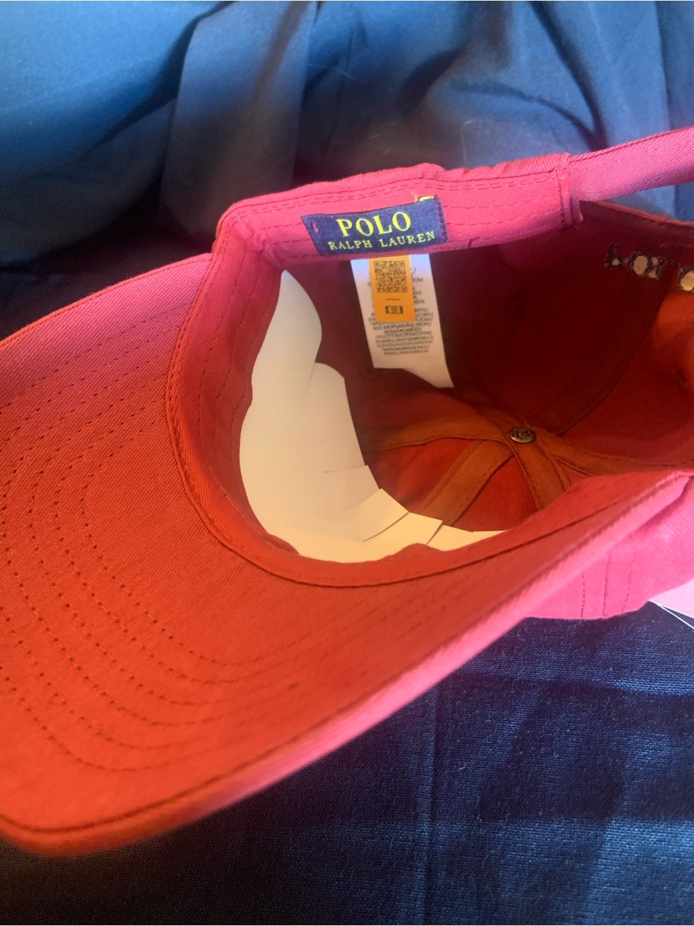 Ralph Lauren Maroon Polo Baseball Cap with Embroidered Label - Picture 2 of 7